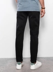 Men's denim pants with REGULAR FIT rubbing - black V2 OM-PADP-0102