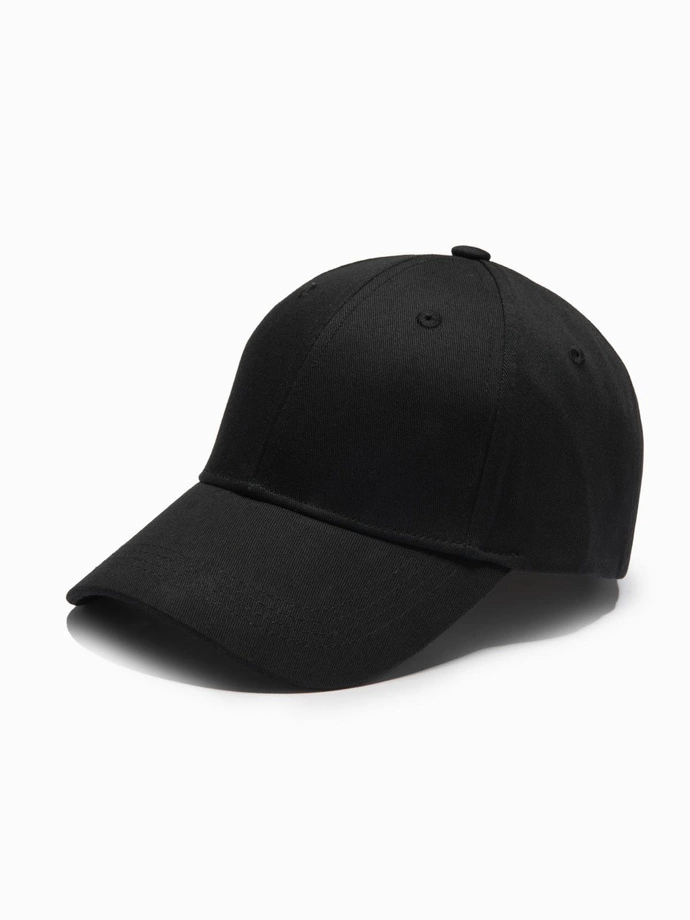 Men's one-color baseball cap - black V1 OM-ACCS-0105