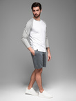 Men's RELAXED FIT tracksuit short shorts in athleisure style - graphite V3 OM-SRWS-0122