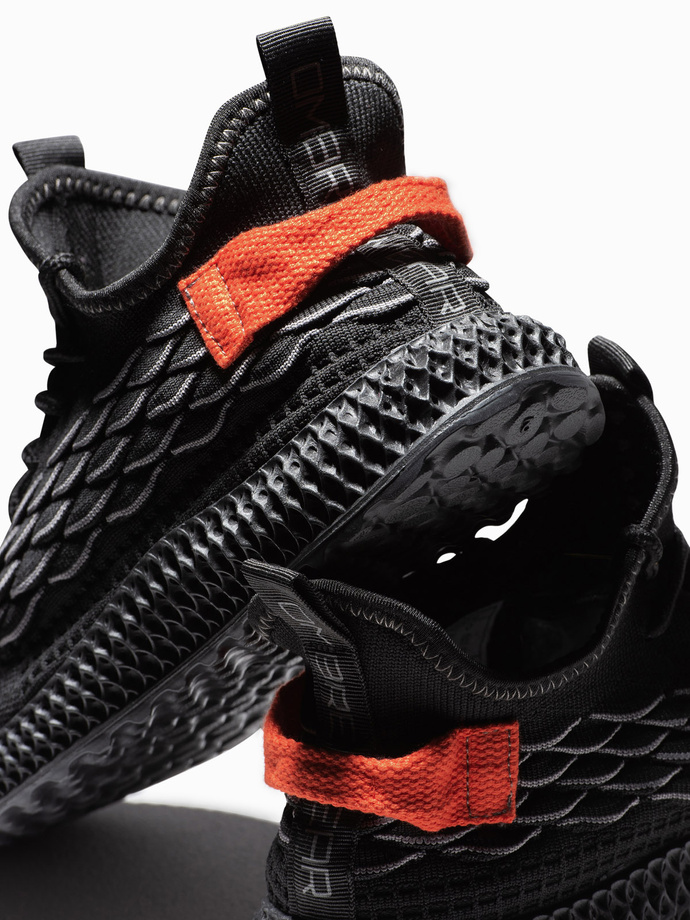 Pantofi de sport cu șireturi ușoare pentru bărbați - negru V3 OM-FOKS-0141
