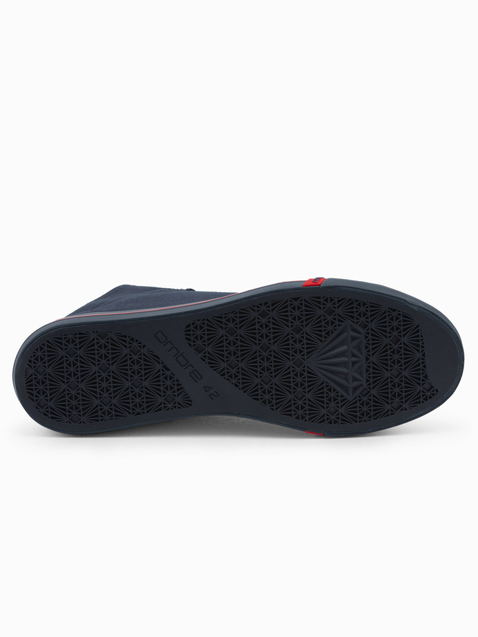 Men's shoes sneakers with contrasting elements - navy blue V3 OM-FOTH-0125