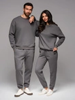 Klasické unisex tepláky so šnúrkou - sivé V18 OU-PSBC-0100