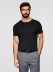 Classic BASIC men's cotton T-shirt - black V1 OM-TSBS-0236