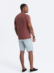 Men's t-shirt with henley neckline - maroon V3 S1757