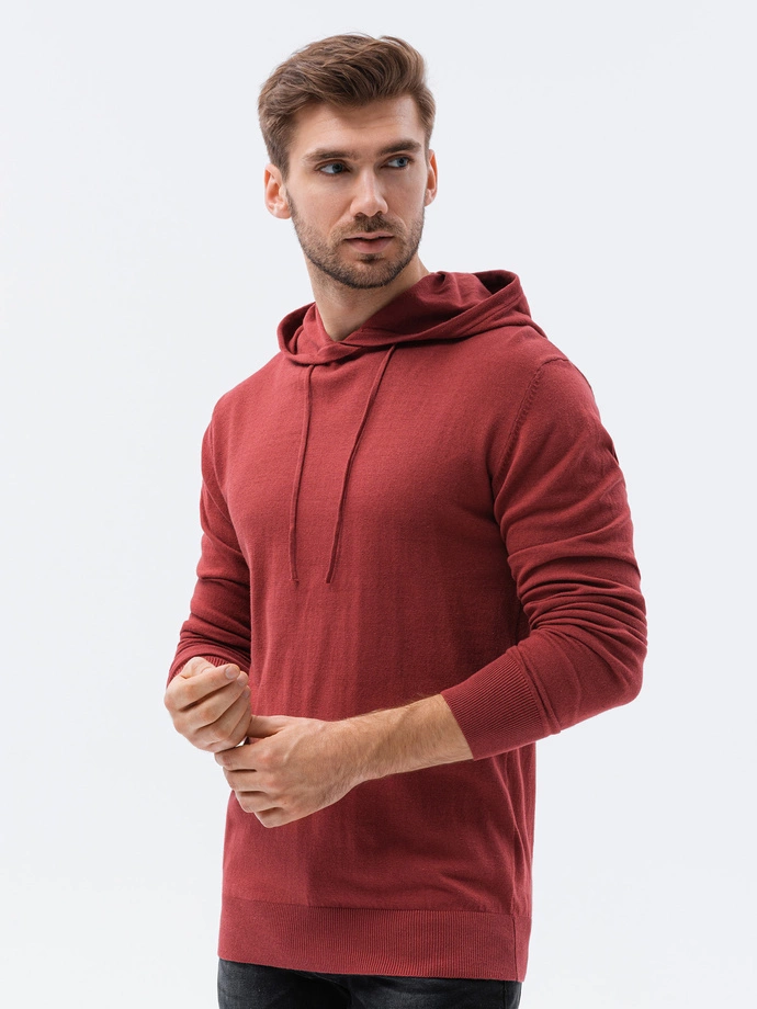 Men's sweater - dark red E187