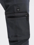 Men's JOGGER pants with stand-off and zippered cargo pockets - graphite V6 OM-PAJO-0135