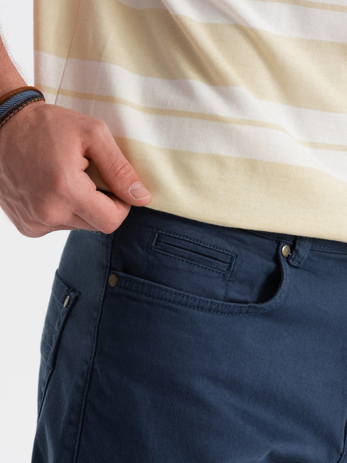 Pantaloni scurți pentru bărbați CHINO - albastru închis V8 OM-SRDS-0103