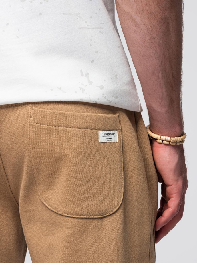 Pantaloni de trening jogger pentru bărbați - maro V2 OM-PABS-0173