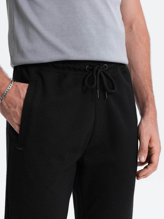 Men's carrot cut sweatpants - black V1 OM-PASK-0166