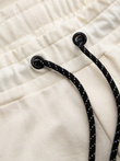 Pantaloni de trening cu logo pentru bărbați - crem V2 OM-PASK-0167