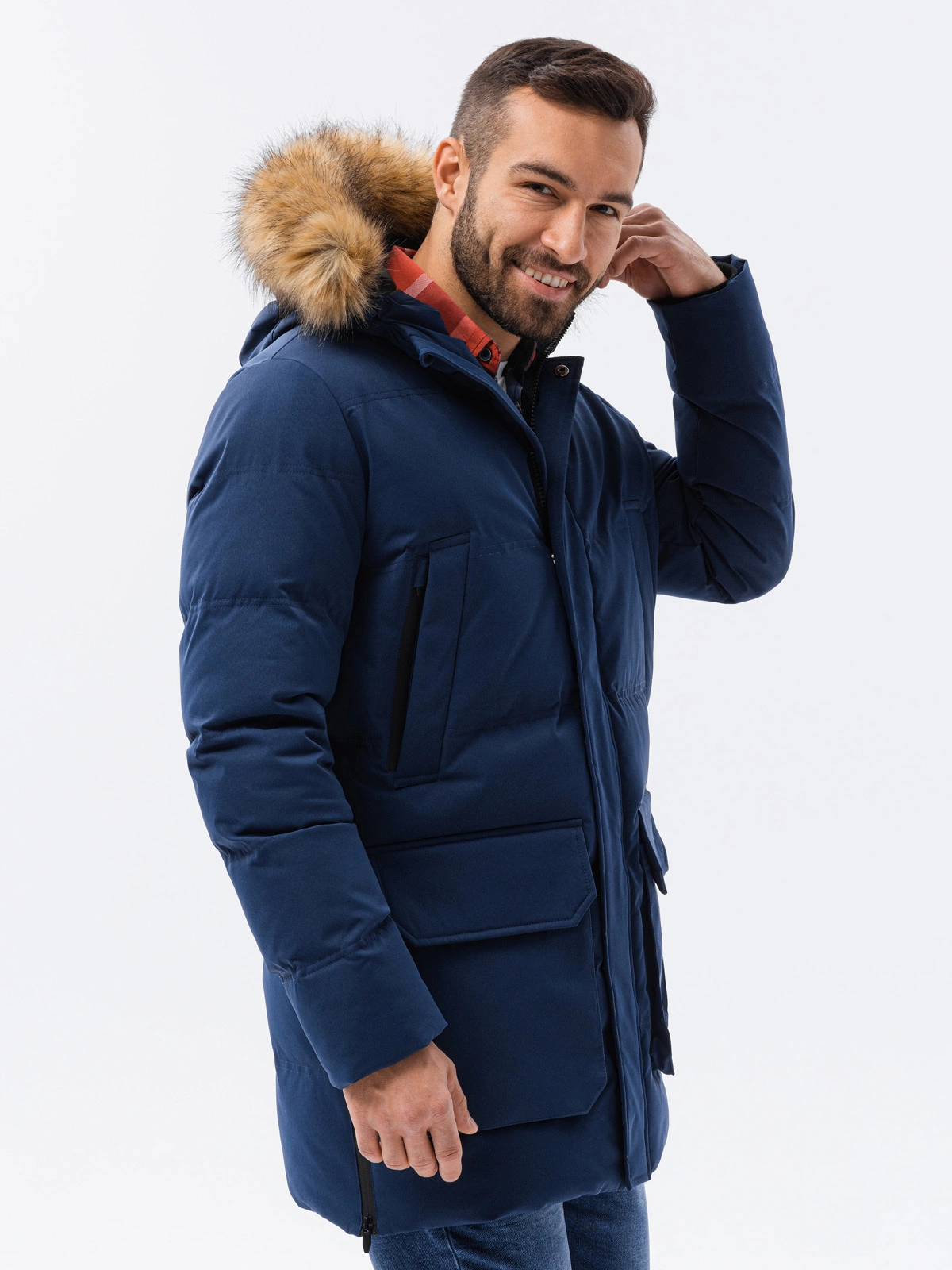 Men s winter jacket navy C554 Ombre Men s clothing online