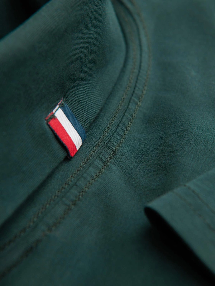 Pánský rolák s dlouhým rukávem - tmavě zelený V7 OM-OM-LSCL-0130