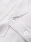 Mâneci lungi pentru bărbați cu guler polo - alb V1 OM-POBL-0114