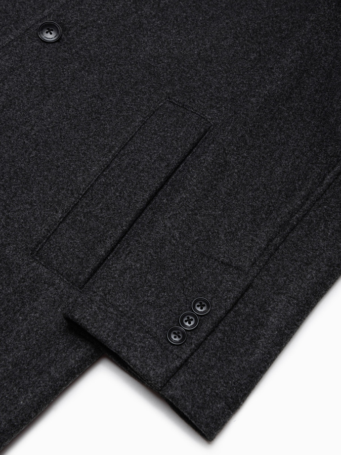 Pánsky ľahký jednoradový kabát - grafitový V5 OM-COWC-0104