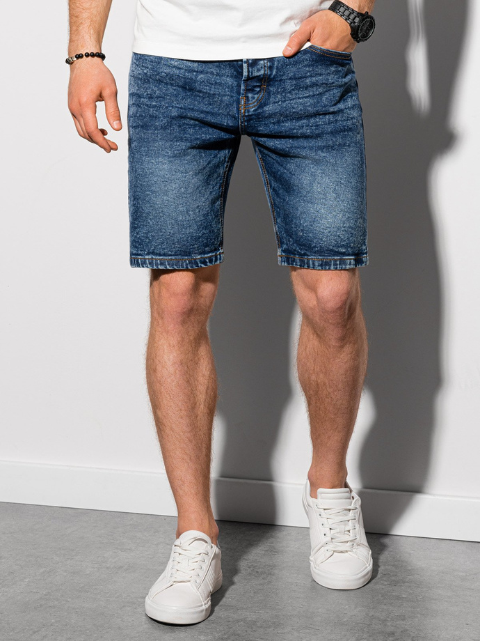 Pánske riflové kraťasy - nebesko modrá W305