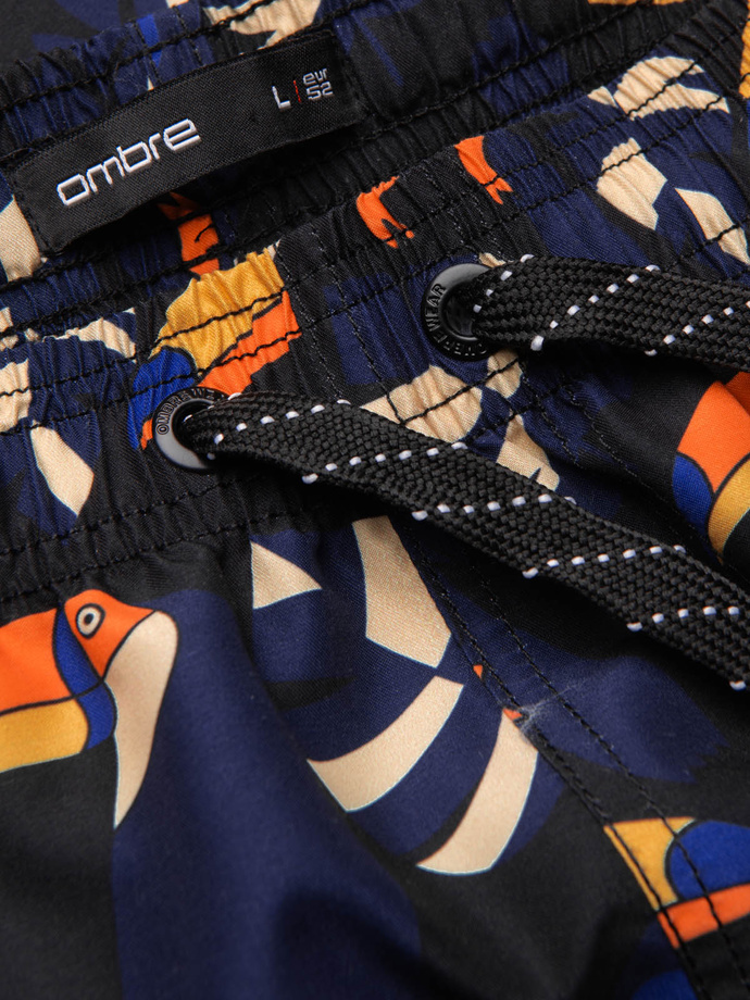 Pánské plavecké šortky Toucan - černo-modré V1 OM-SRBS-0140
