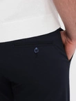Vyriškos elegantiškos chino kelnės SLIM FIT - tamsiai mėlynos V3 OM-PACP-0191