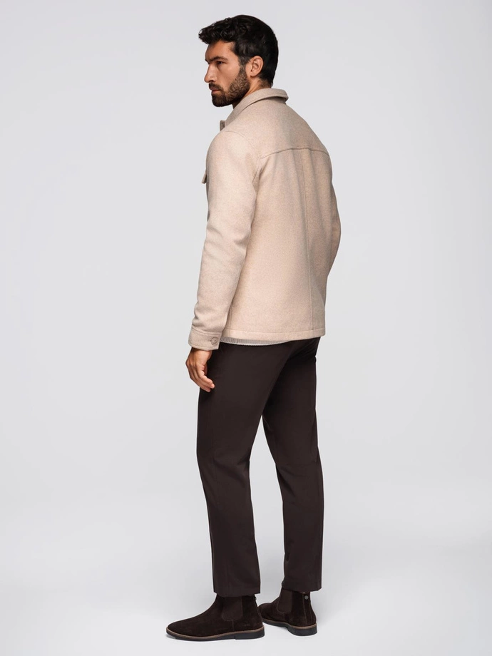 Men's shirt jacket - beige V1 OM-JANP-0291