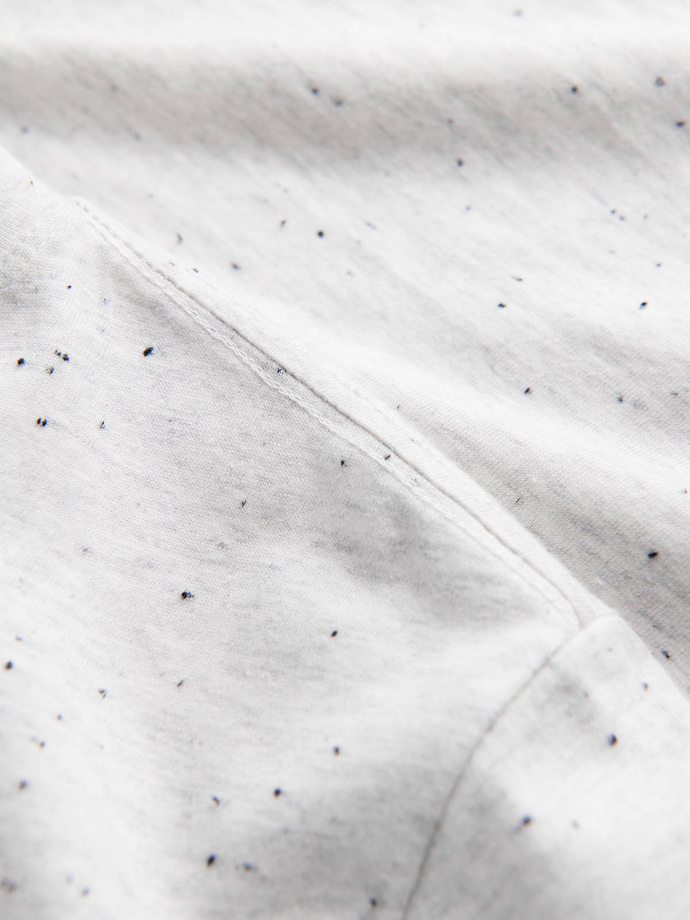 Tricou pentru bărbați cu efect decorativ confetti - crem V1 OM-TSCT-0178
