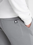 Pantaloni de trening bărbătești din țesătură ottoman - gri V5 OM-PASK-0129