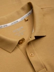 Men's BASIC single-color pique knit polo shirt - mustard V8 OM-POBS-0100