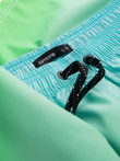 Pantaloni scurți de baie cu efect ombre pentru bărbați - turcoaz deschis V19 OM-SRBS-0125