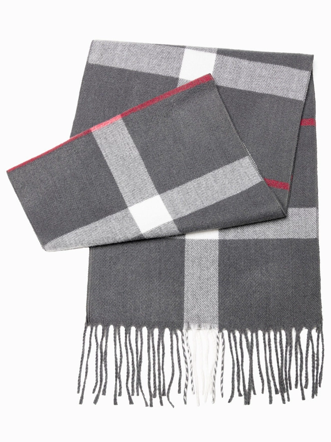 Men's scarf - grey/white A408