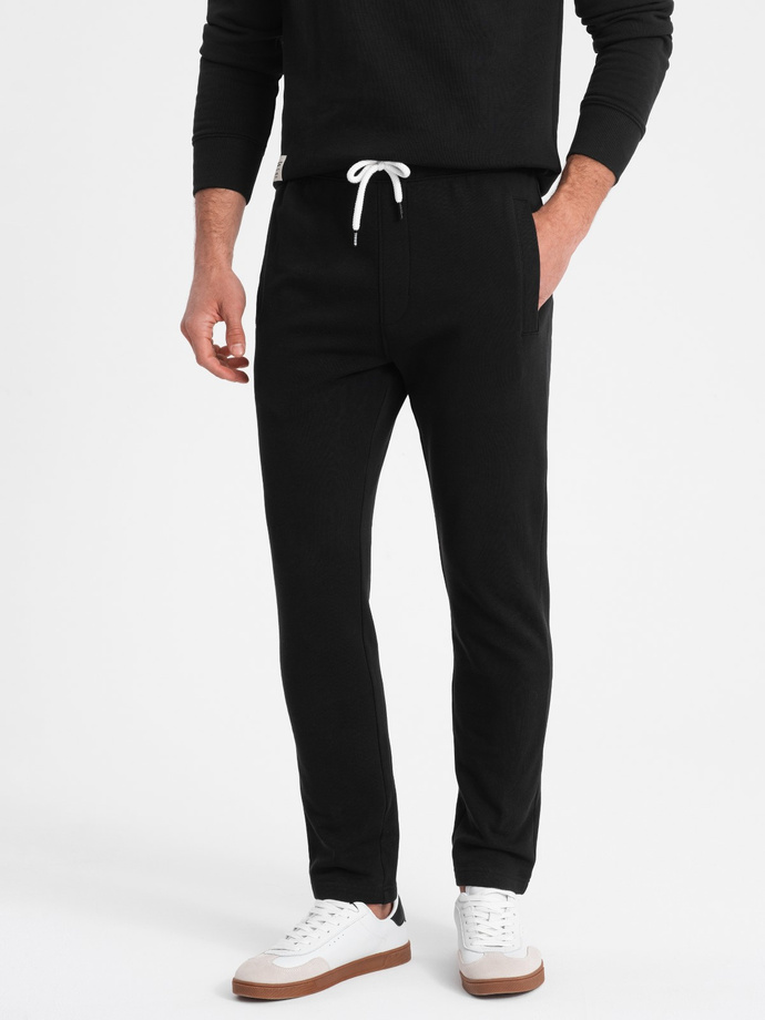 Men's tracksuit set pants + sweatshirt - black V5 Z78