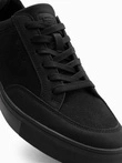 Pantofi de stradă monocrom pentru bărbați - negru V3 OM-FOTL-0183