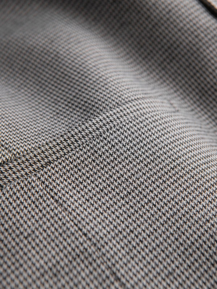 Vyriška žakardinė liemenė be atlapų - pilka V2 OM-BLZV-0111