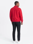 Men's bomber jacket seamed - red V14 OM-JANP-0115