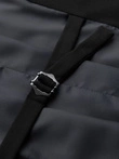 Elegant bărbați SLIM FIT herringbone waistcoat - negru V3 OM-BLZV-0143