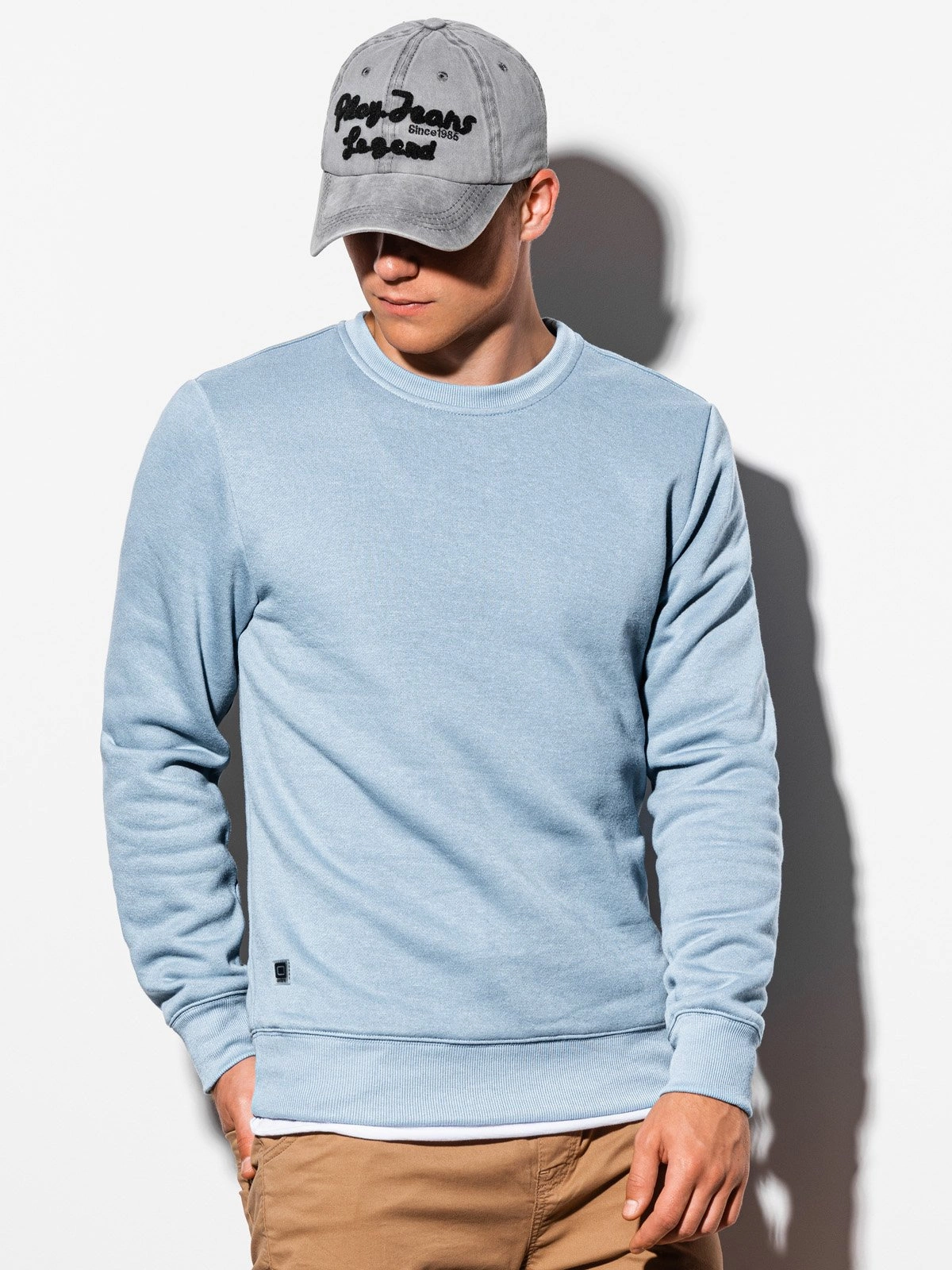 Men s plain sweatshirt light blue B978 Ombre Men s clothing online