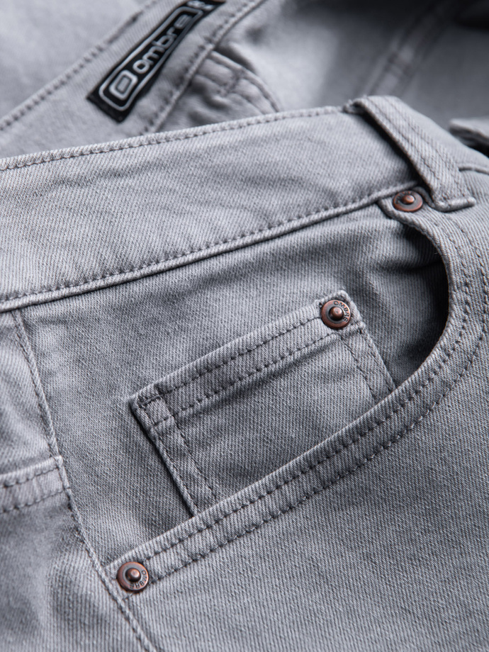 Pantaloni bărbați din denim fără frecare SLIM FIT - gri V1 OM-PADP-0148