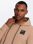 Men's logo kangaroo hoodie - brown V3 OM-SSNZ-0162