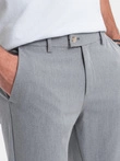 Elegantné pánske nohavice SLIM FIT chino - svetlosivé V1 OM-PACP-0191