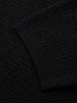 Men's knitted unbuttoned polo shirt - black V3 OM-POSS-0157