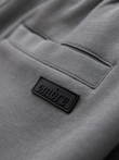 Men's sweatpants joggers with contrasting stripes - black V1 OM-PASK-0229