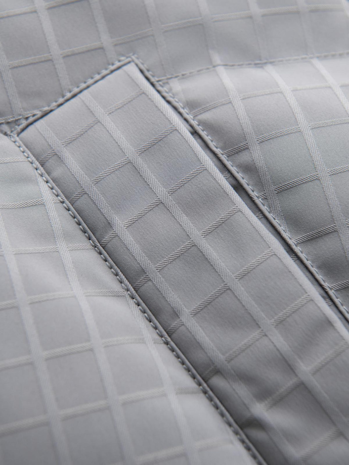 Outdoor long men's parka jacket - gray V2 OM-JALJ-0201