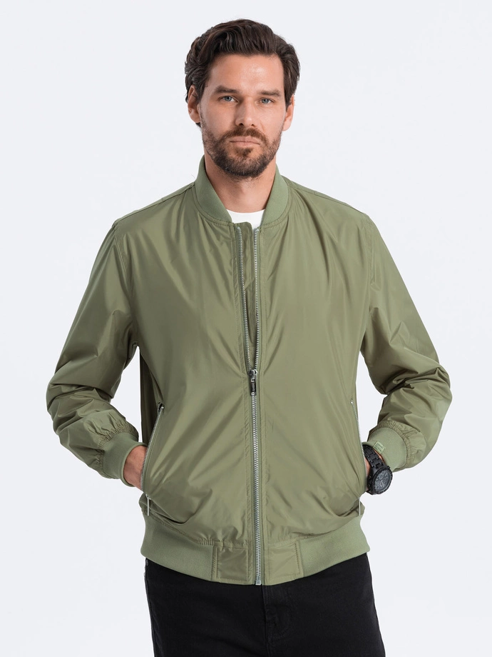 Jacheta bomber mid-season barbati - verde C439