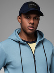 Unzipped hoodie sweatshirt in streetwear style - light blue V4 OM-SSZP-0213