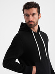 Men's tracksuit set kangaroo sweatshirt + pants - black V5 Z80