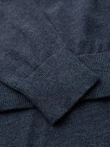 Classic men's sweater with round neckline - black V2 OM-SWBS-0106