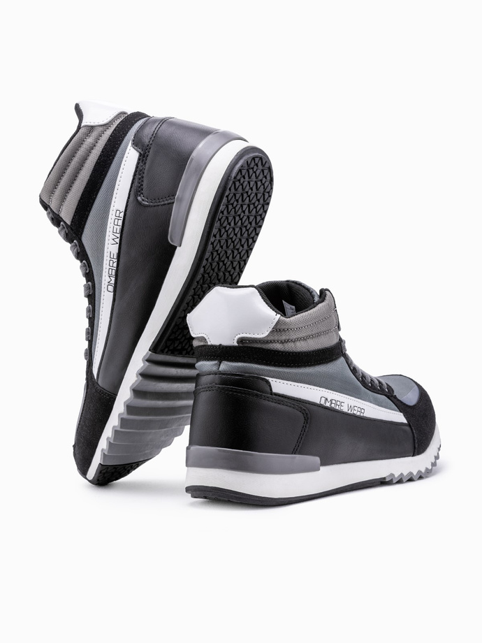 Pánské kotníkové tenisky - šedé V1 T358