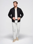 Men's raglan sleeve bomber jacket - black V1 OM-JANP-0159