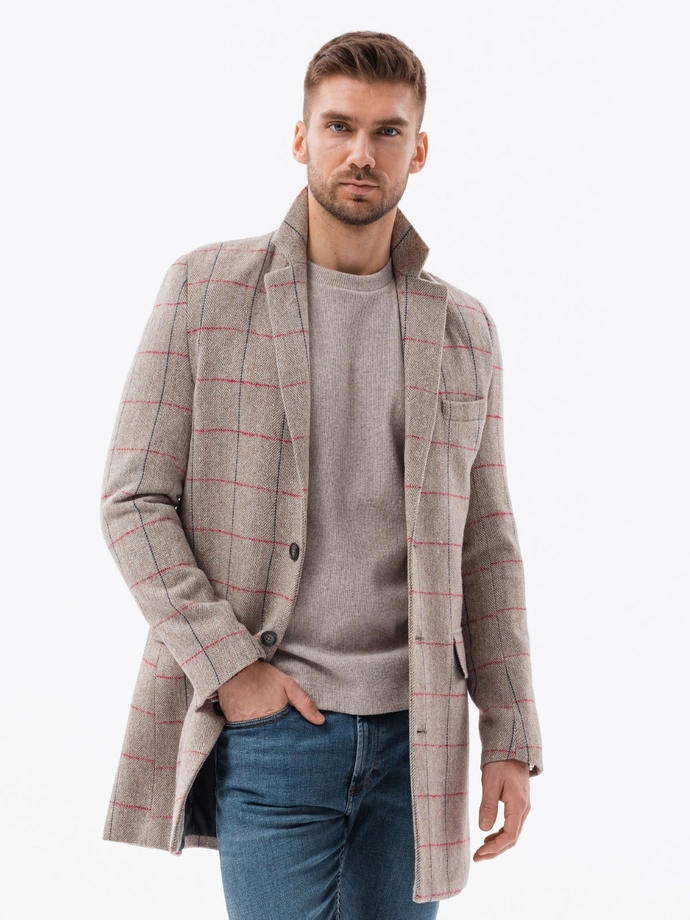 Men's coat - beige C500