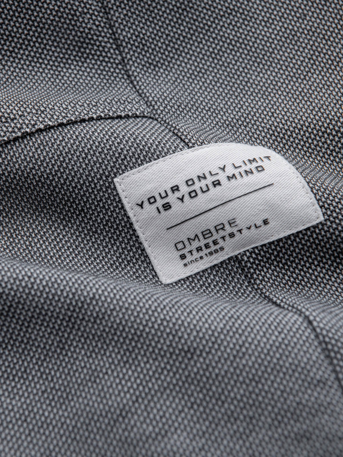 Men's structured knit sweatpants - graphite V5 OM-PASK-0211