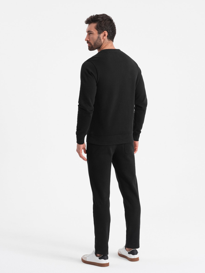 Men's tracksuit set pants + sweatshirt - black V5 Z78