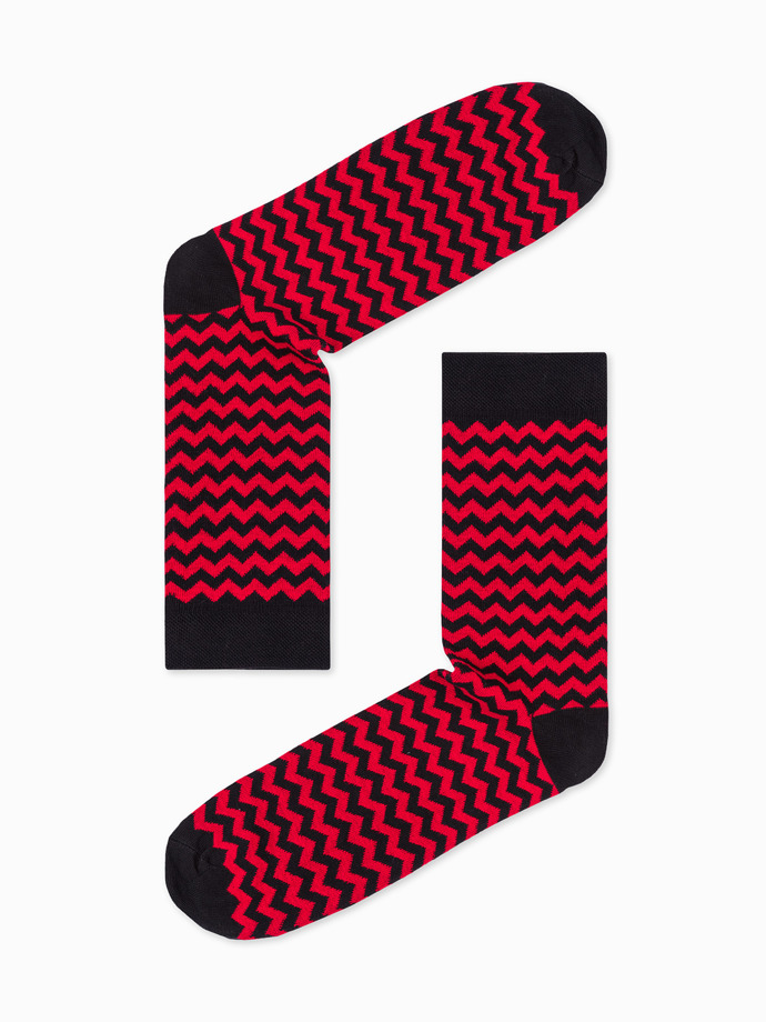 Men's patterned socks - red U24