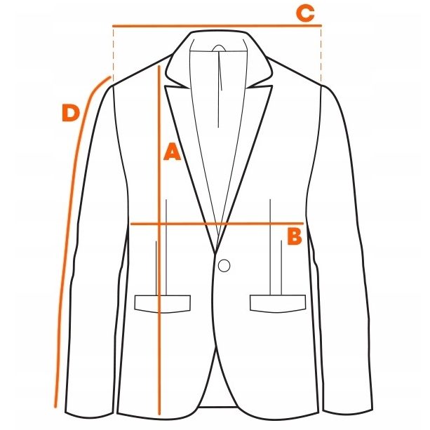 Drawing with measurements A, B, C… marked